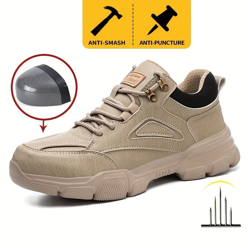 Men's Steel Toe Cap Puncture-Proof Anti-smash Work Safety Shoes