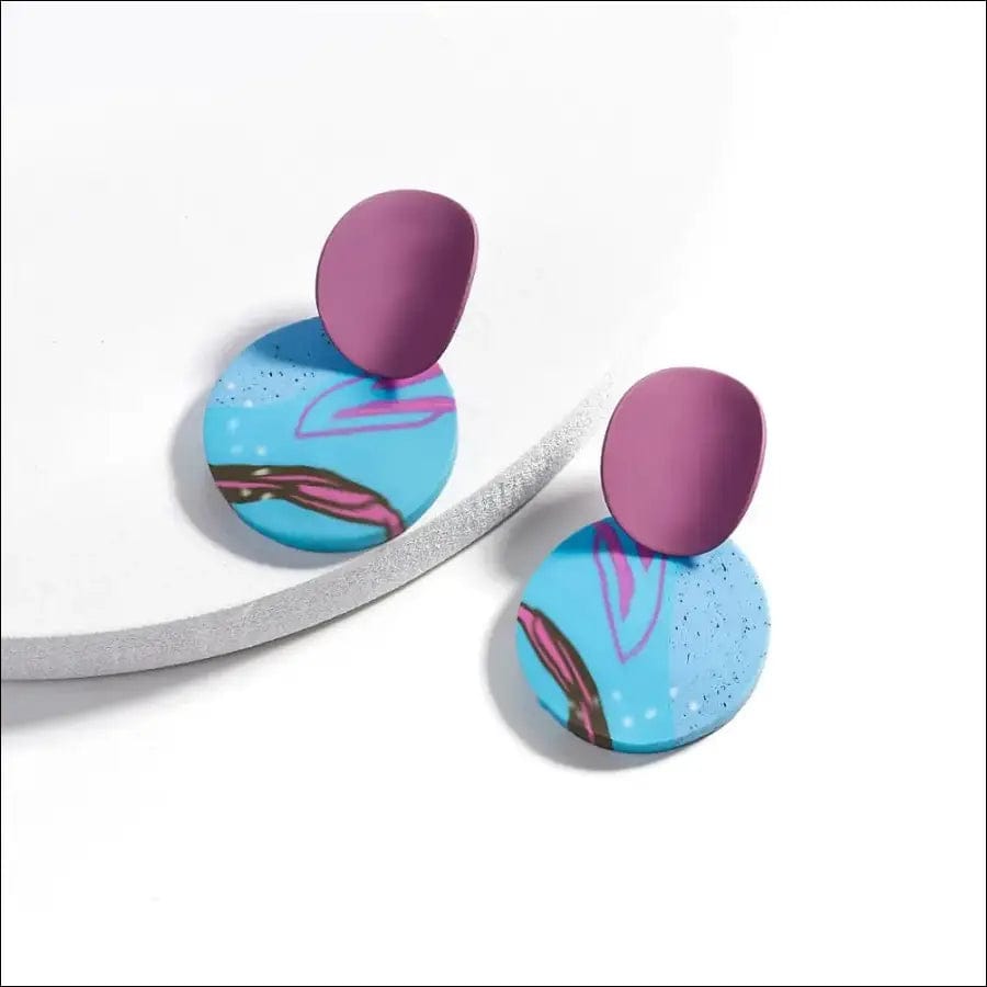 AENSOA Unusual Polymer Clay Drop Earrings 2021 Trendy