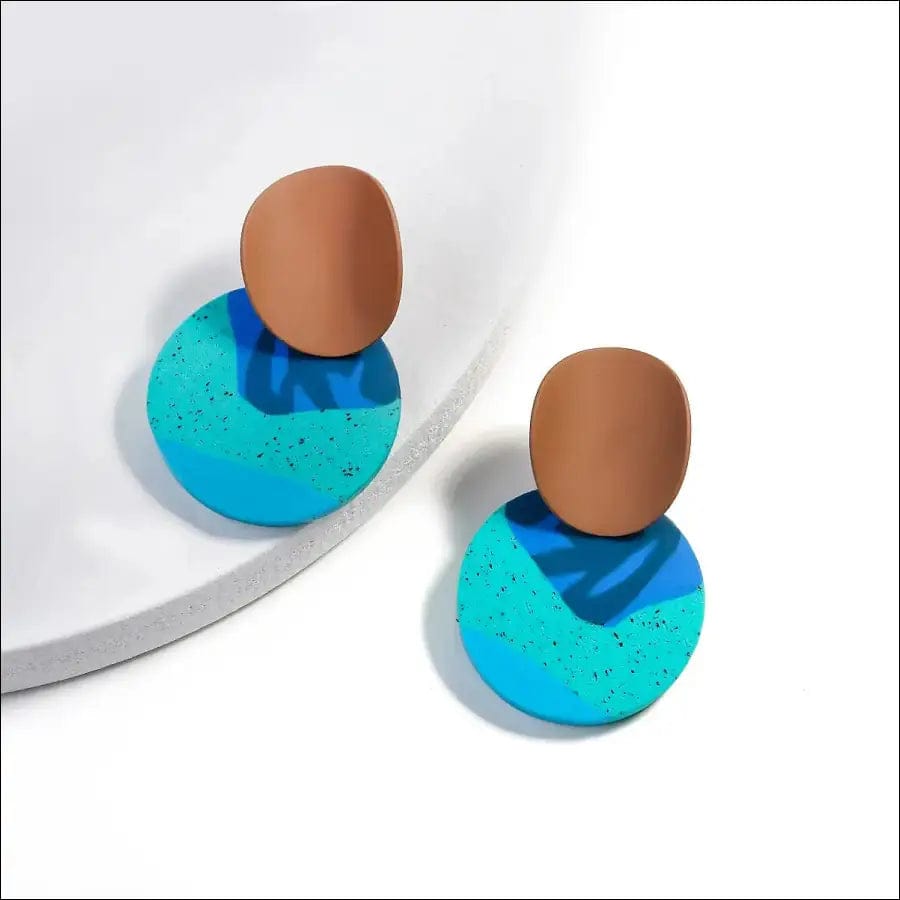 AENSOA Unusual Polymer Clay Drop Earrings 2021 Trendy