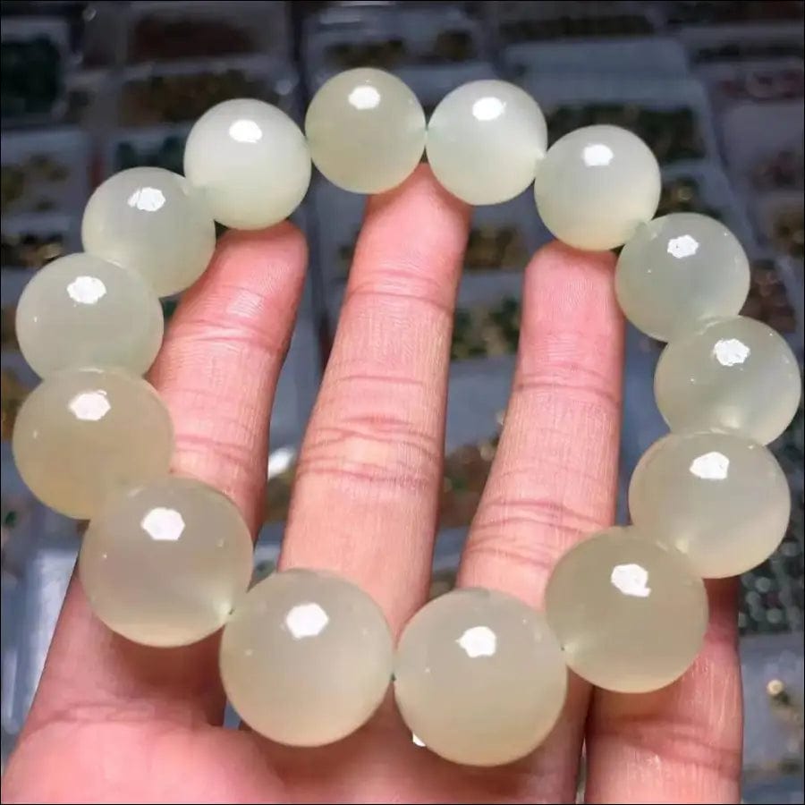 Afghan jade ice cat eye old bead bracelet Apple Pearl gift