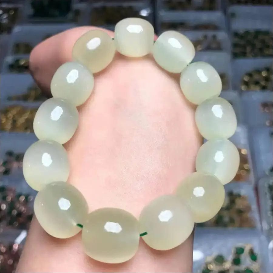 Afghan jade ice cat eye old bead bracelet Apple Pearl gift