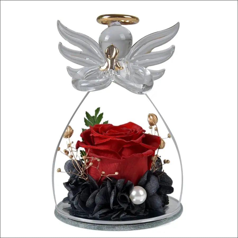 Angel eternal flower rose glass cover Christmas Valentine’s