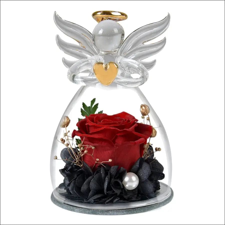 Angel eternal flower rose glass cover Christmas Valentine’s