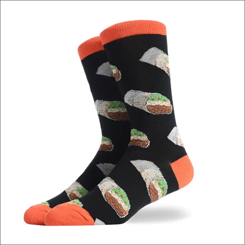 Autumn and winter new men’s socks creative food burger