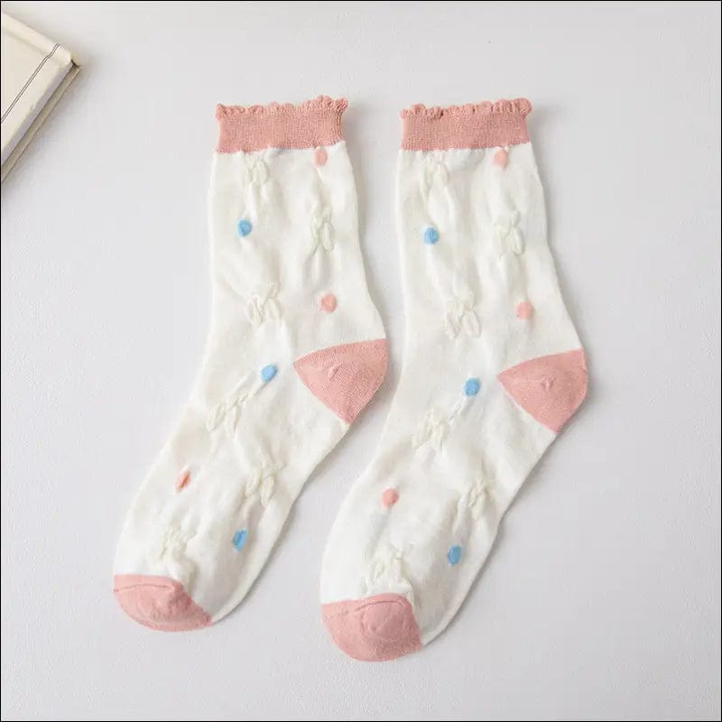 Autumn and winter socks Chinese stockings white series