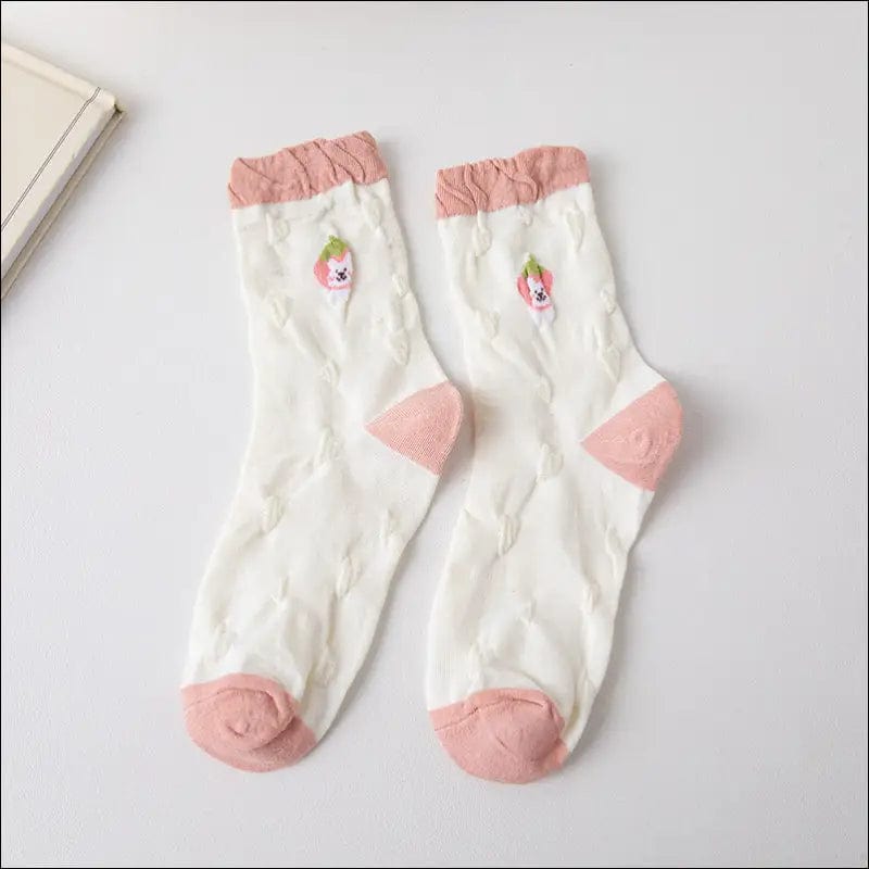 Autumn and winter socks Chinese stockings white series