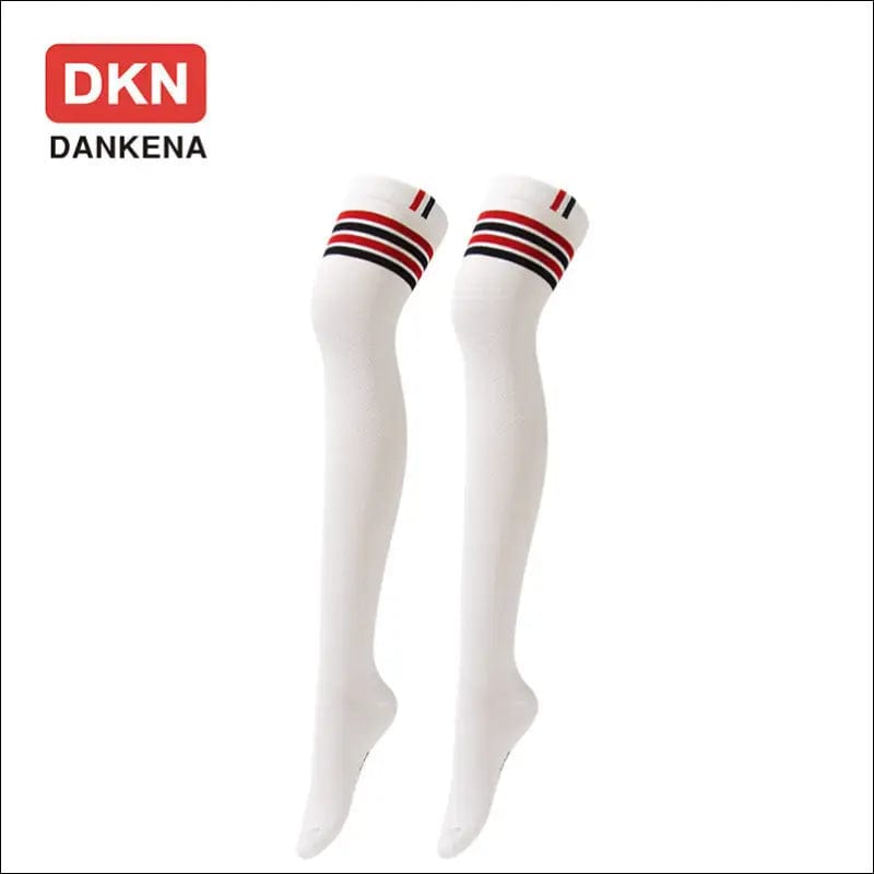 Autumn new brand combed cotton four-bar over knee socks