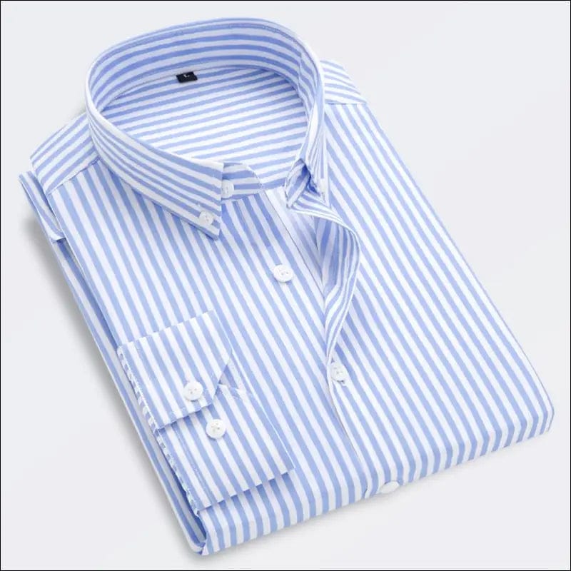 Autumn Vertical Stripe Long sleeved Shirt Men’s Korean