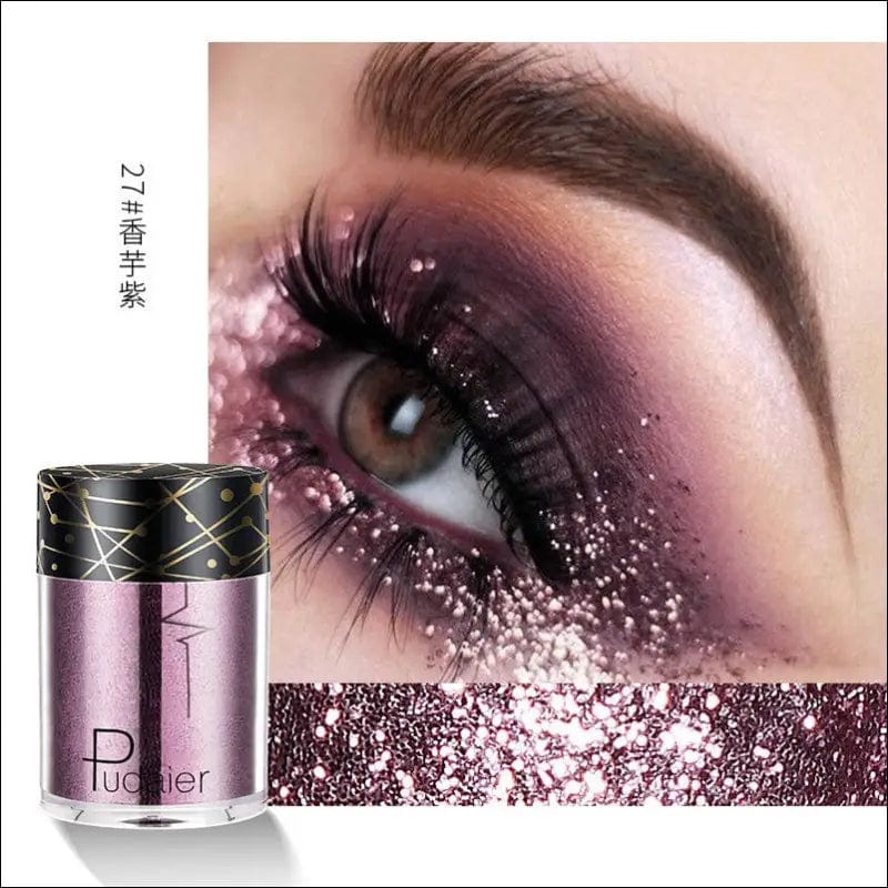 Beyprern 36 Colors Glitter Eyeshadow Waterproof Metallic