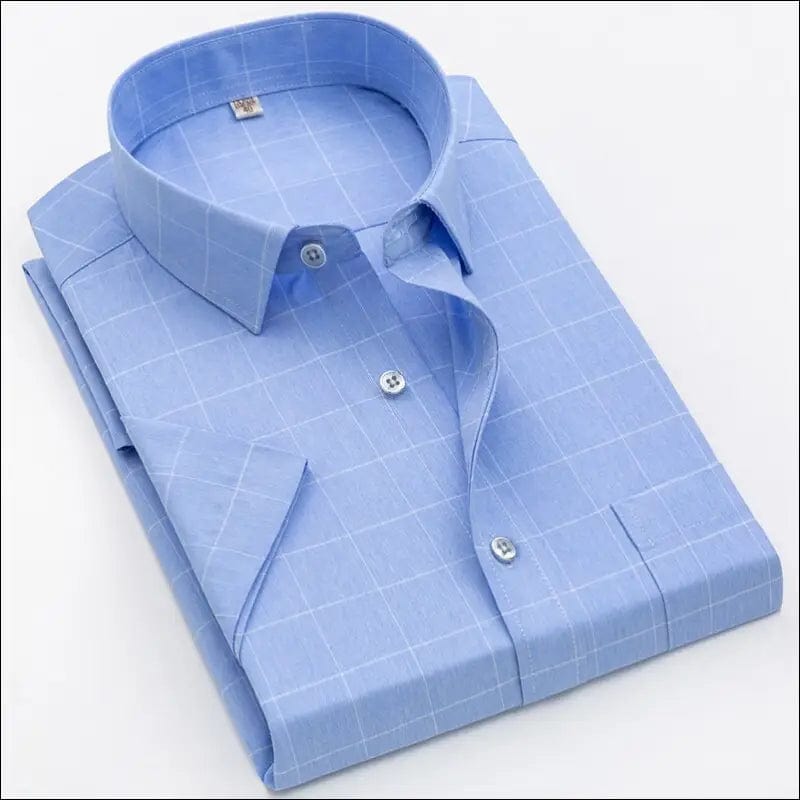 BINHIIRO Men’s Short Sleeve Shirt Business No Ironing