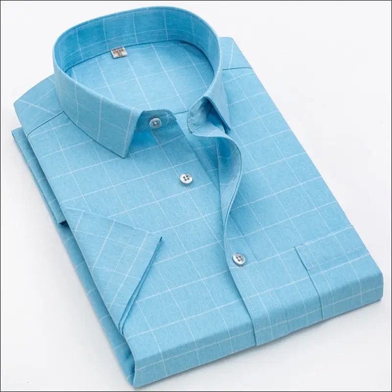 BINHIIRO Men’s Short Sleeve Shirt Business No Ironing