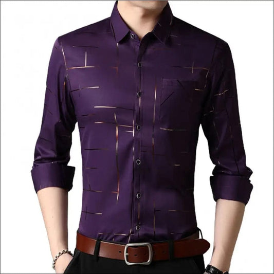 Black 3XL Formal Shirts for Men Long Sleeve Turn Down Collar