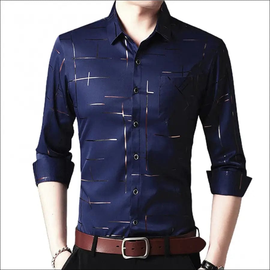 Black 3XL Formal Shirts for Men Long Sleeve Turn Down Collar