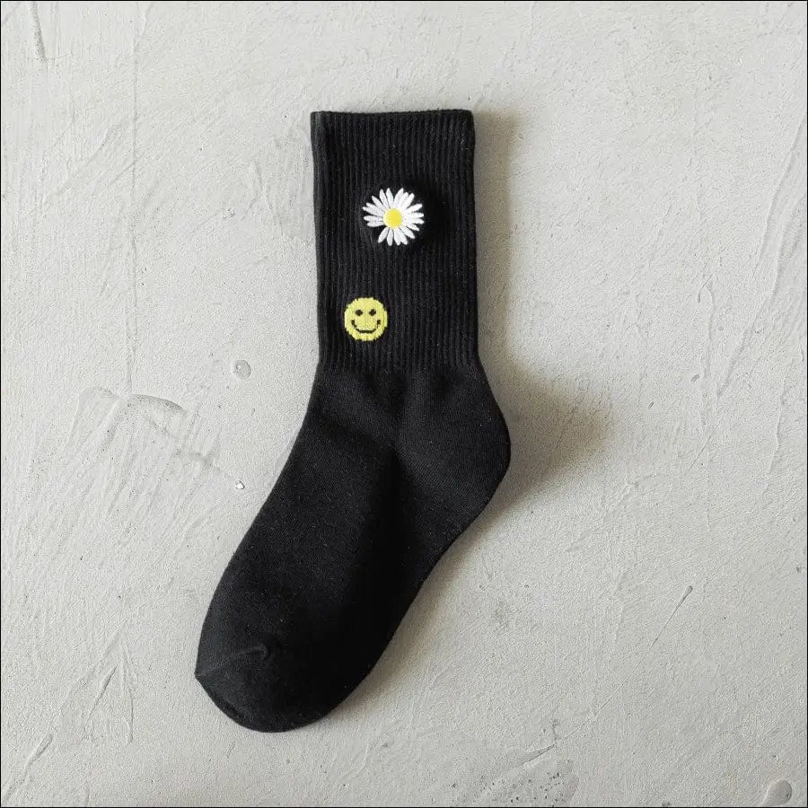 Black and white socks Chinese stockings INS tide summer thin