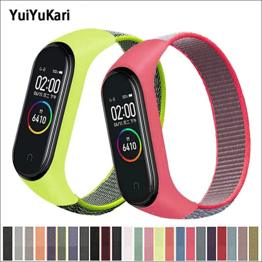 Bracelet for mi band 5 6 Strap Nylon Sport loop watch Belt