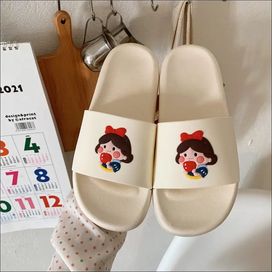 Cartoon cute girl heart cool slippers bathroom bath home