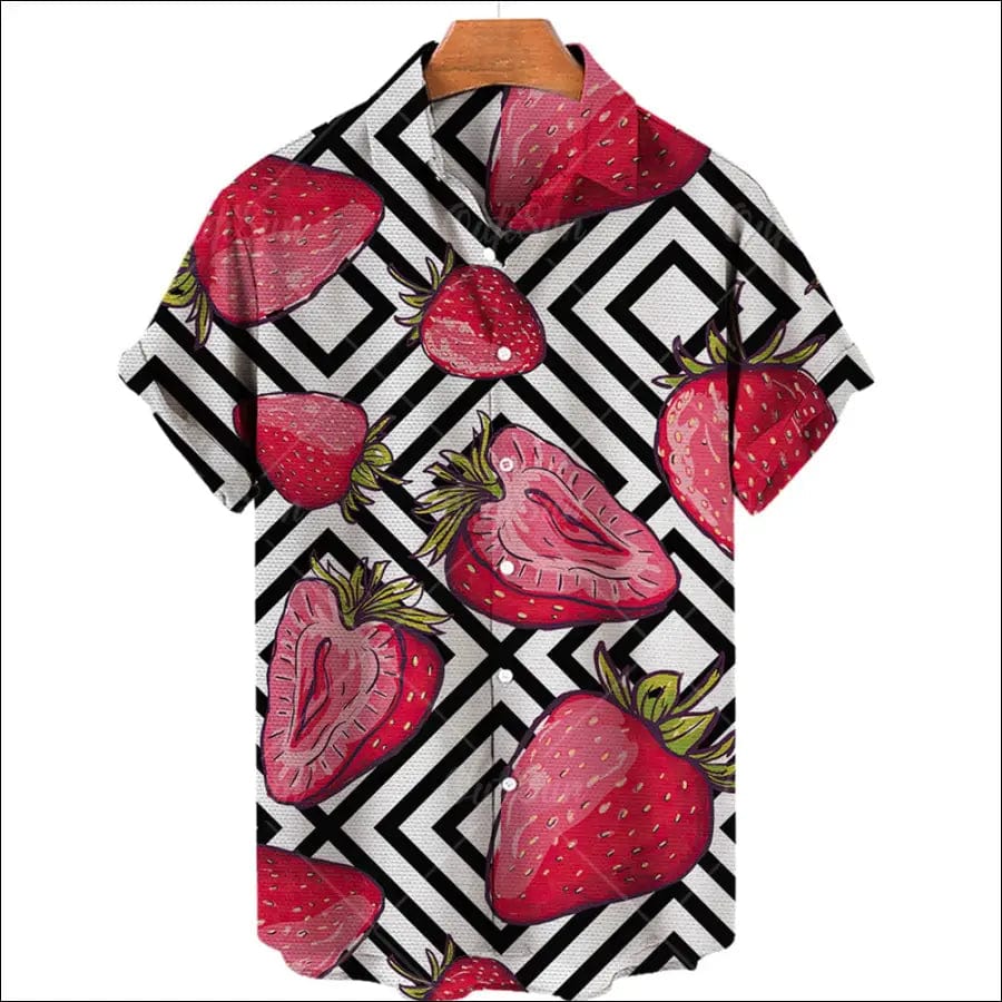 Casual Hawaiian Shirts 3d Fruit Print Men Women Clothing