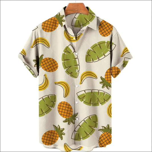 Casual Hawaiian Shirts 3d Fruit Print Men Women Clothing