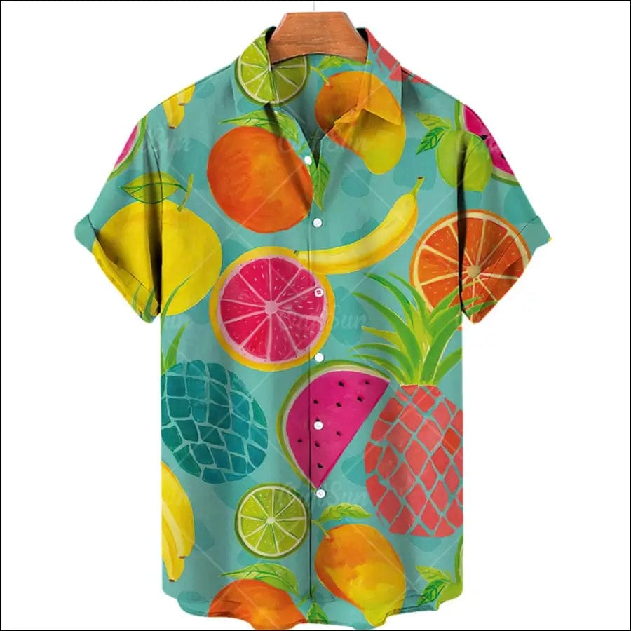 Casual Hawaiian Shirts 3d Fruit Print Men Women Clothing