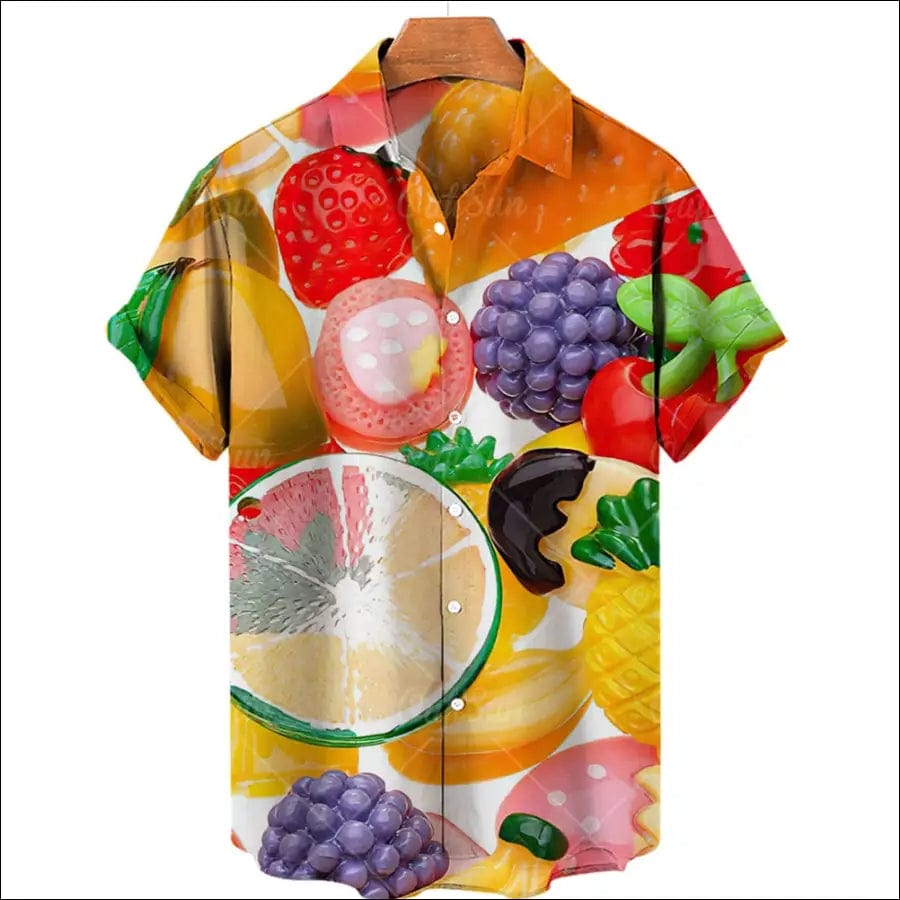 Casual Hawaiian Shirts 3d Fruit Print Men Women Clothing