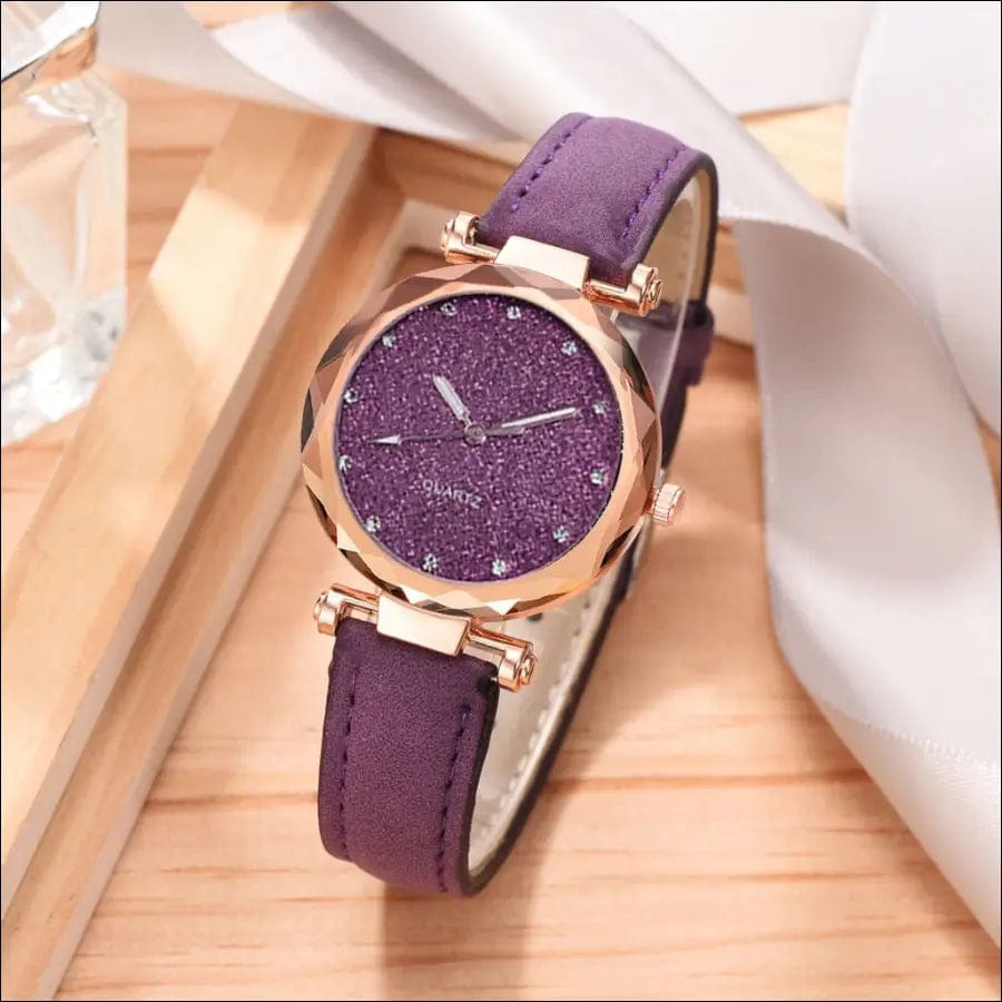 Casual Women Romantic Starry Sky Wrist Watch bracelet