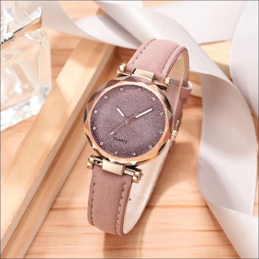 Casual Women Romantic Starry Sky Wrist Watch bracelet