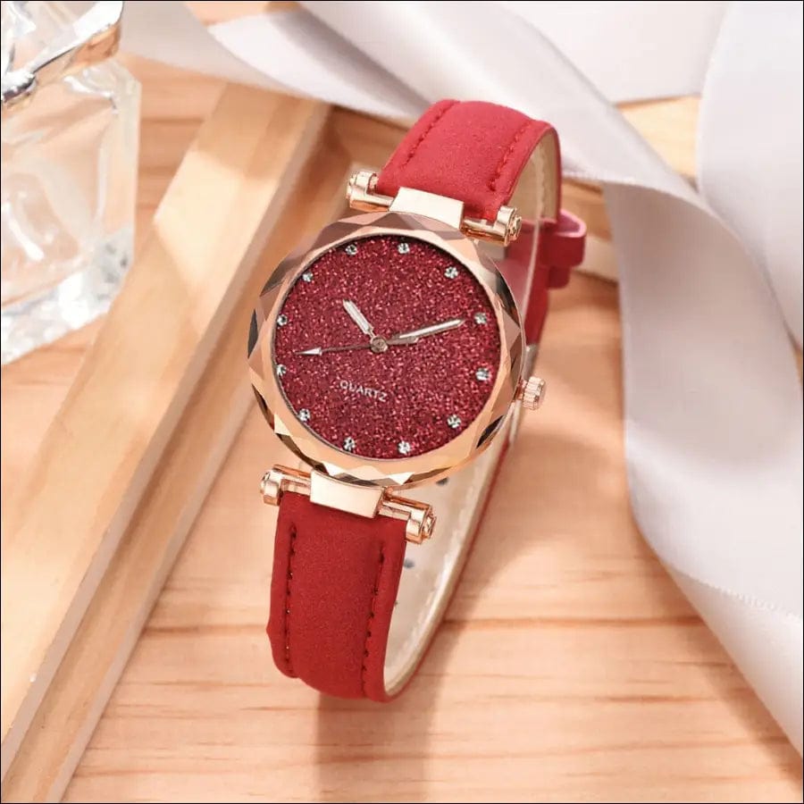 Casual Women Romantic Starry Sky Wrist Watch bracelet