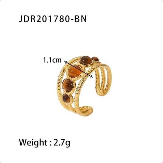 Cheap Stainless Steel Jewelry Rings Set For Women 18k Gold
