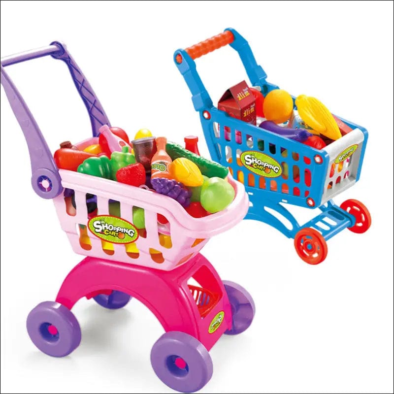 Children’s shopping cart home toy simulation baby cut fruit