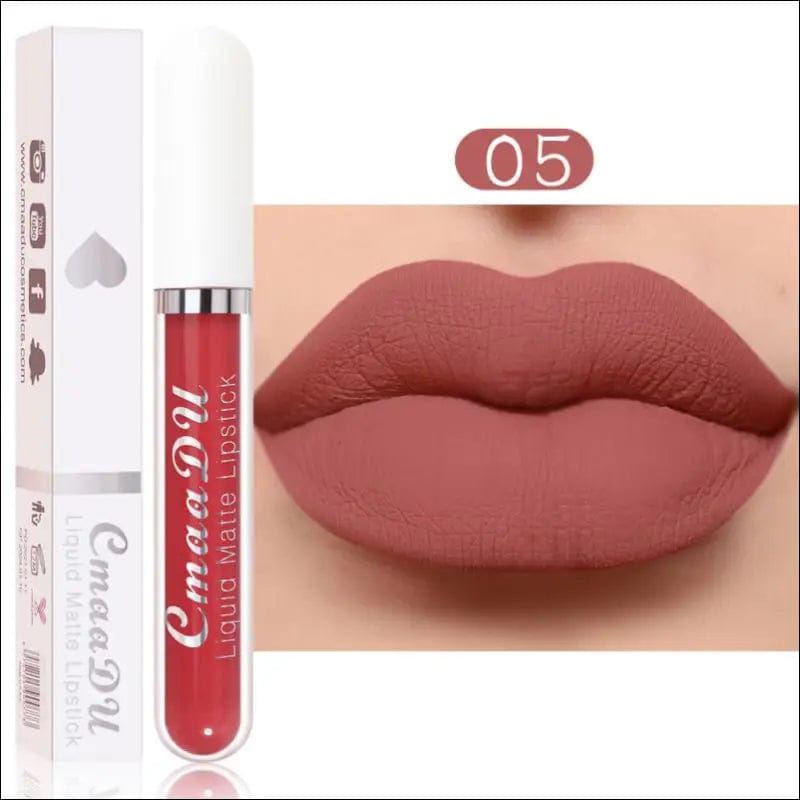CmaaDu 18 Colors Long Lasting Lip Gloss Matte Velvet Liquid