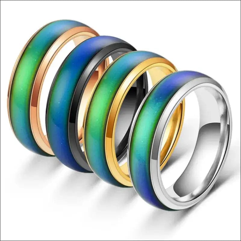 Color Changing Rings Stainless Steel Ring Mood Emotion