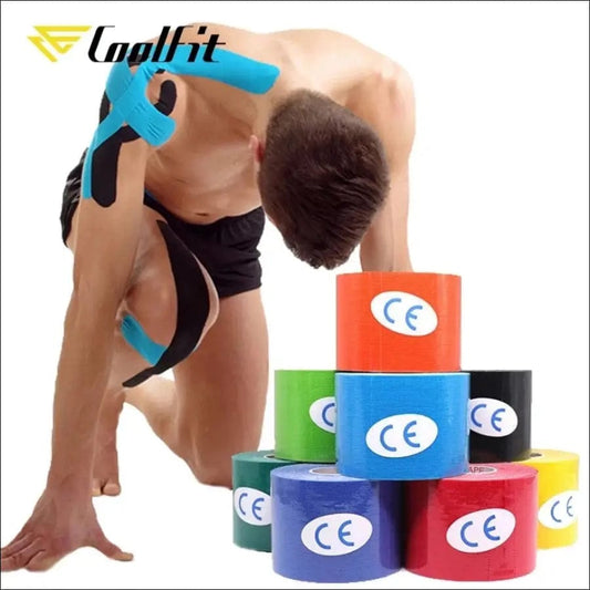CoolFit 5 Size Kinesiology Tape Athletic Self Adherent Wrap