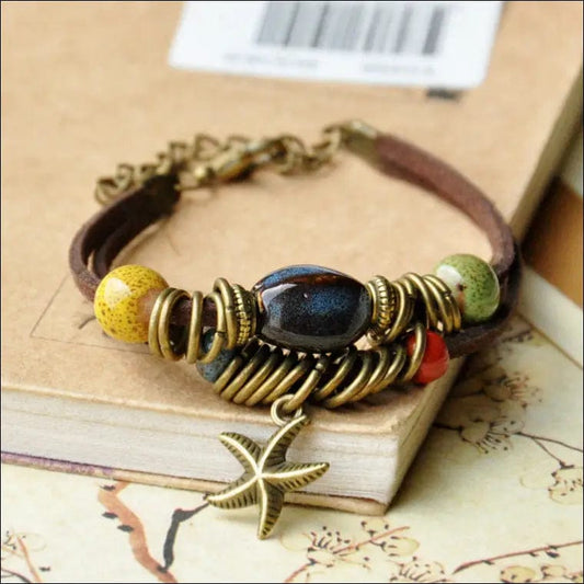 Creative ceramic jewelry bohemian wind bracelet men