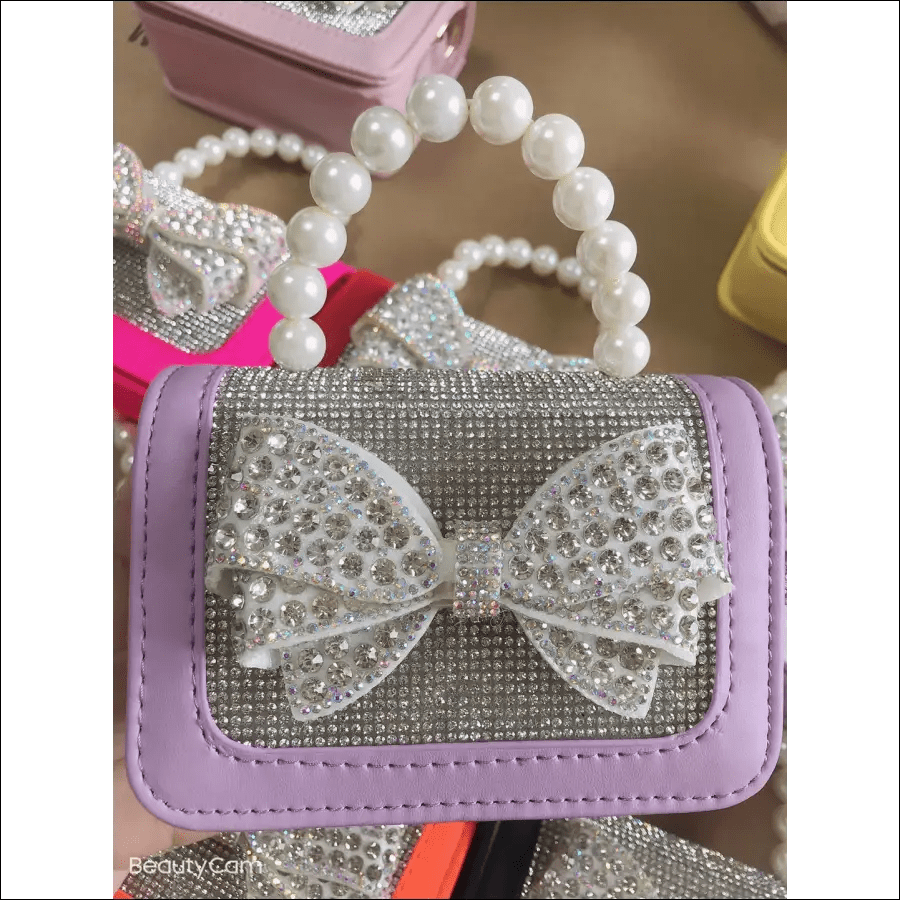 Cross-border handbags Blingbling flash drill bout children’s