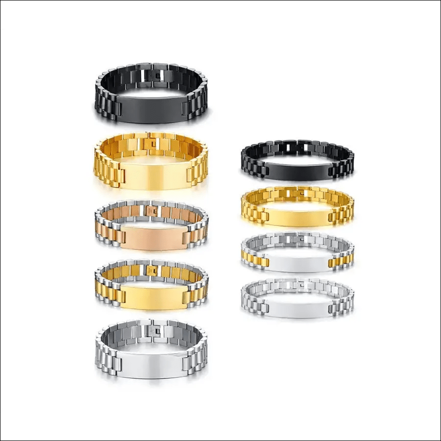 Cross-border jewelry titanium steel men’s bracelet trend can