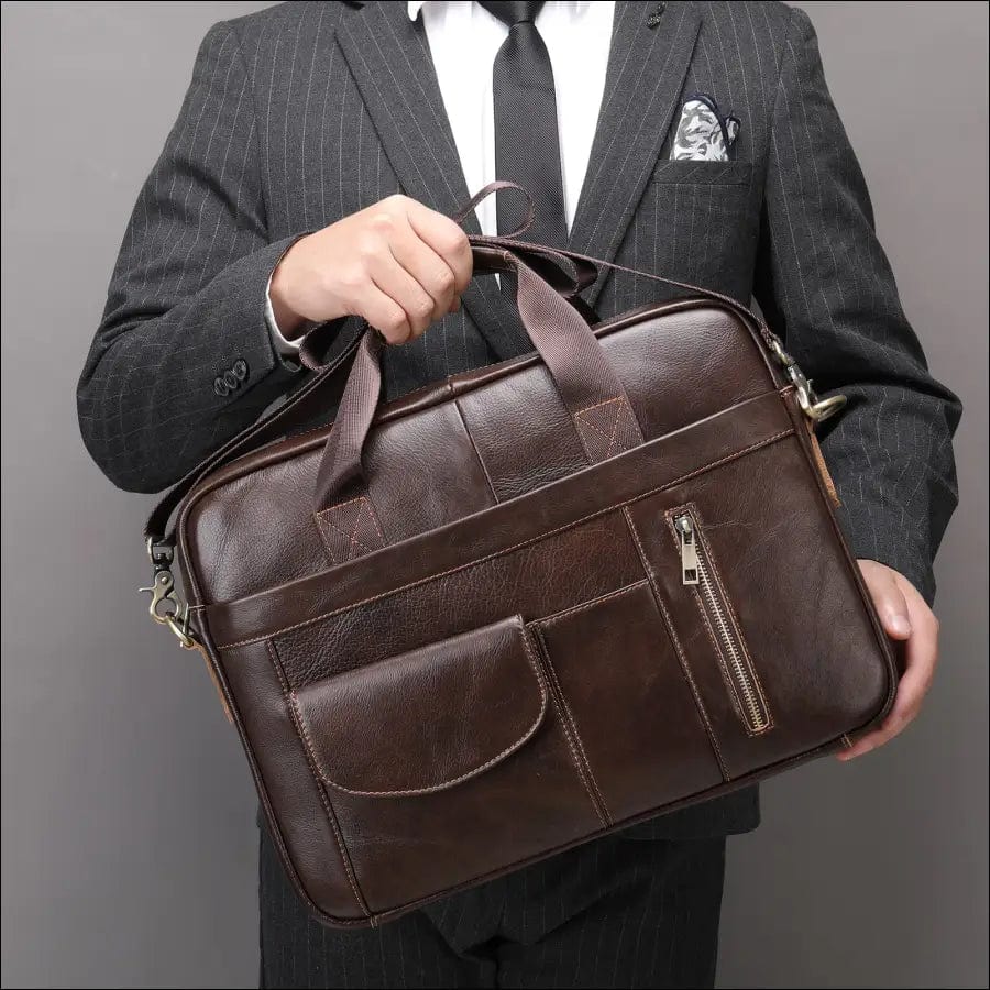 Cross-border Men’s Briefcase Genuine Leather Bag Business 14