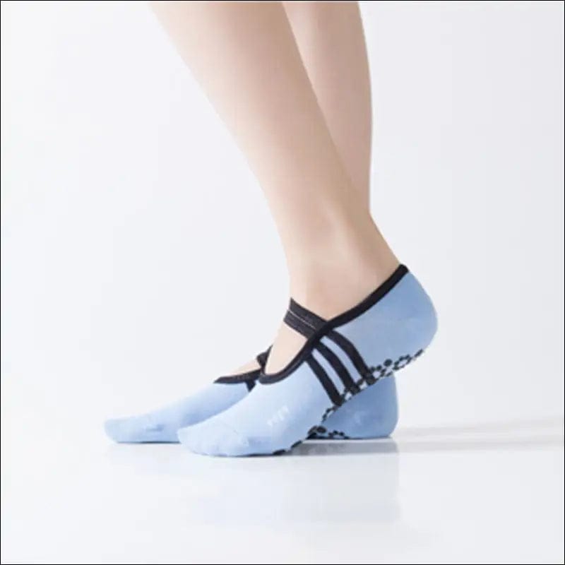 Cross-border new cross-belt yoga socks combed cotton