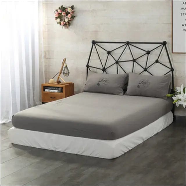 Cross-border new product solid color brushed bed sheet cover