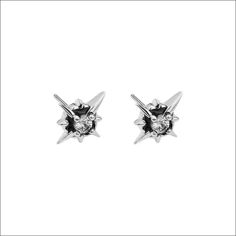 Crystal Star Stud Earrings - 10551791-default-title BROKER
