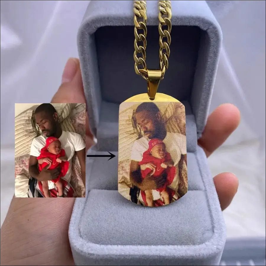 Custom Color Picture Dog Tag Necklace for Memorial Jewelry