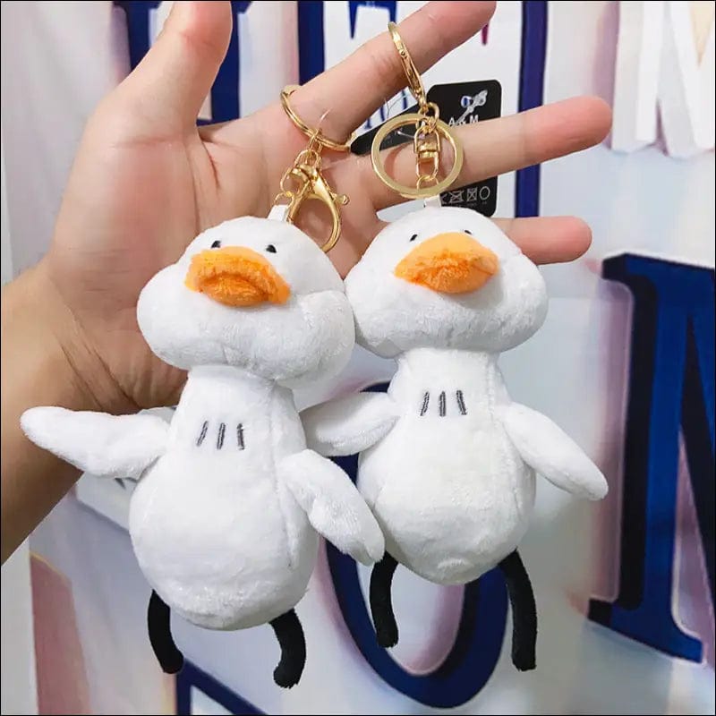 Cute duck doll key chain INS bag pendant backpack hanging