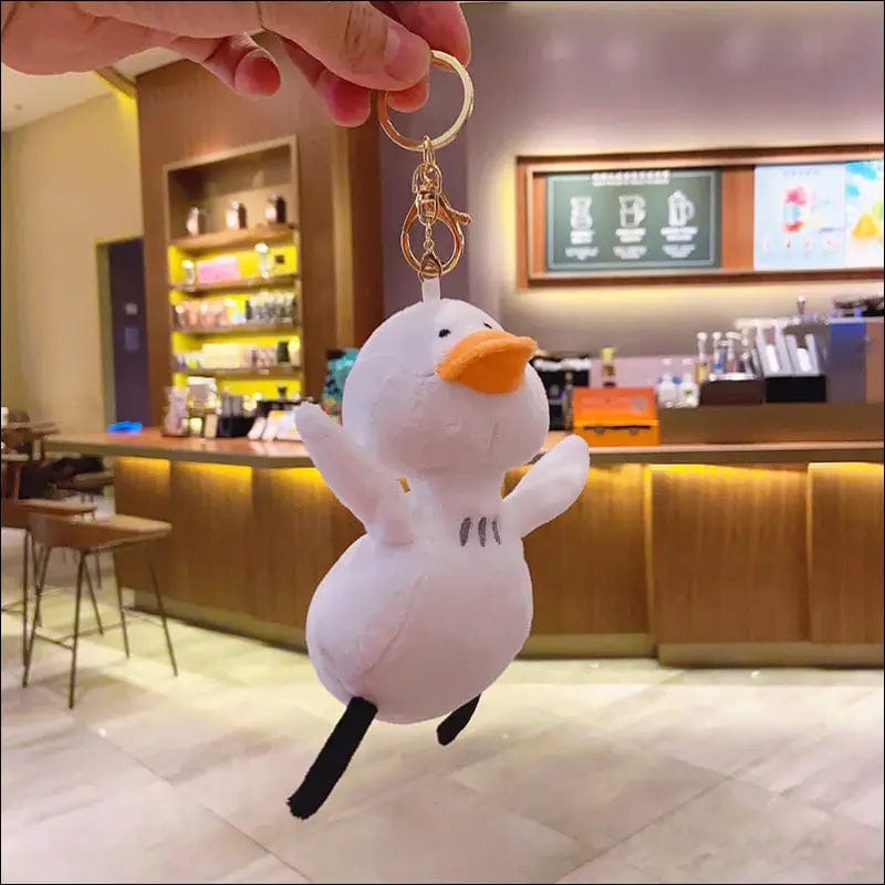 Cute duck doll key chain INS bag pendant backpack hanging