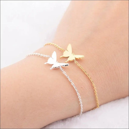 Dainty Butterfly Best Friend Charm Bracelets Bff jewelry