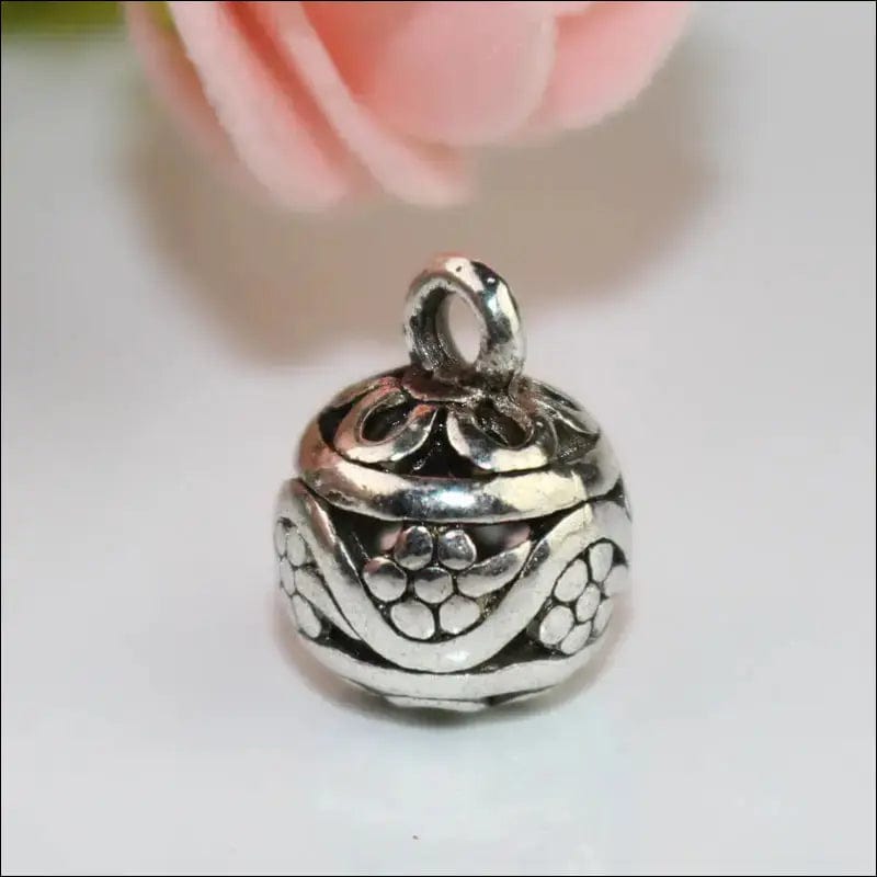 DIY jewelry accessories beads wholesale silver alloy hollow