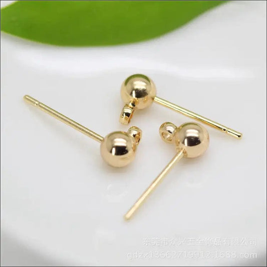 DIY jewelry accessories with circle ball bead earrings
