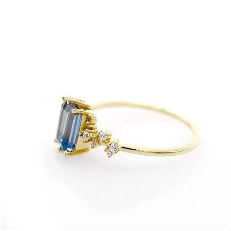 Dunli Jewelry New Ins Wind Female Ring Topaz Sterling Silver