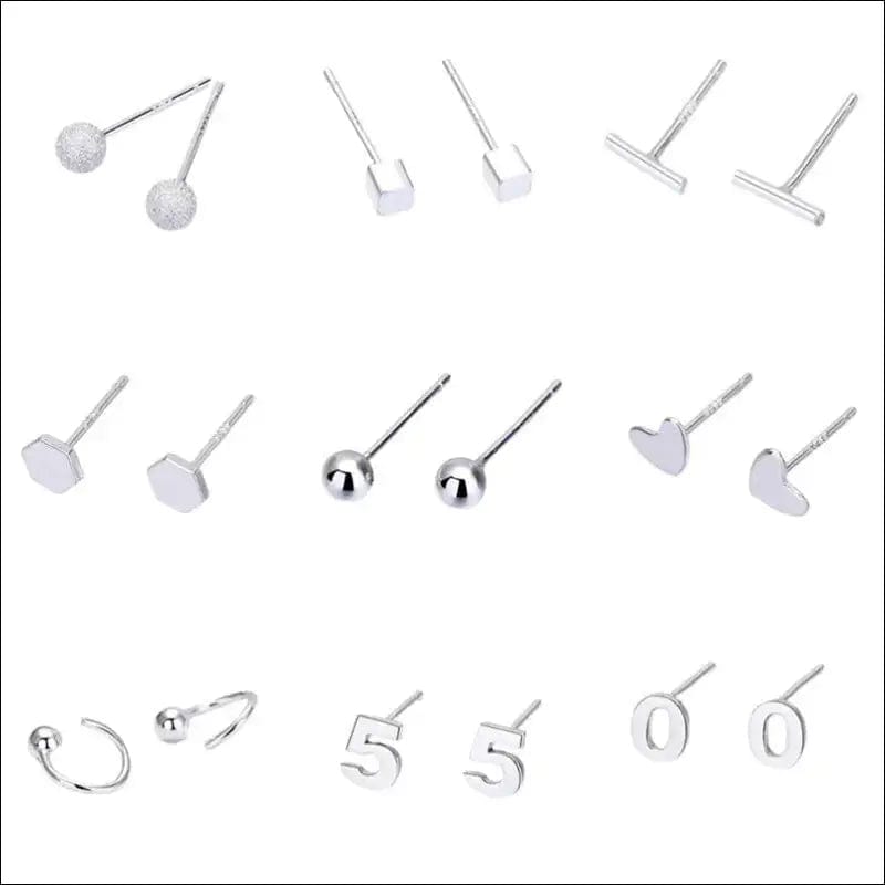 Ear ear nail female summer 999 sterling silver Korea simple