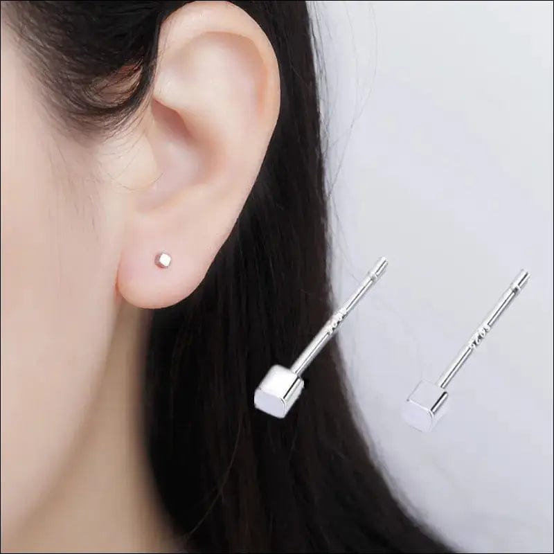 Ear ear nail female summer 999 sterling silver Korea simple