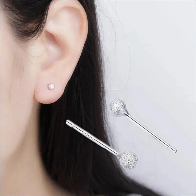 Ear ear nail female summer 999 sterling silver Korea simple