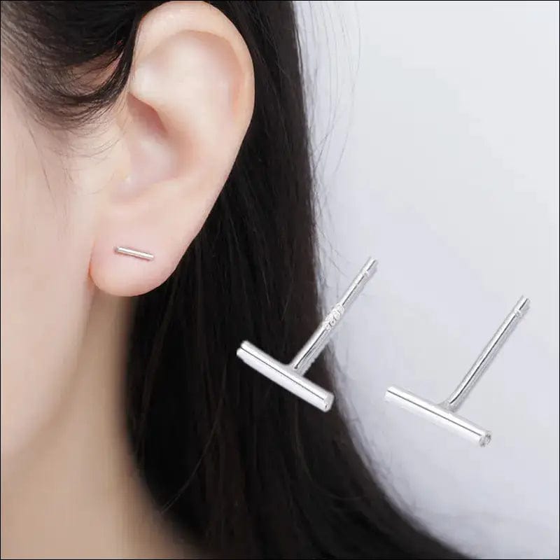 Ear ear nail female summer 999 sterling silver Korea simple